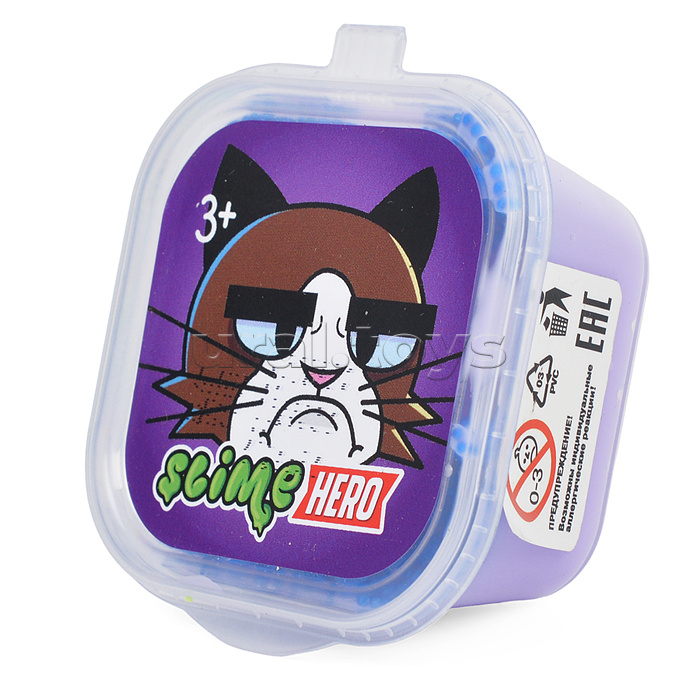 Слайм "Hero" Кот сиреневый