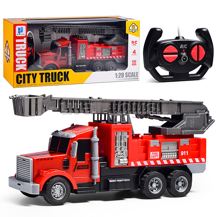 Машина "Пожарная машина" р/у, 27 MHz, в коробке