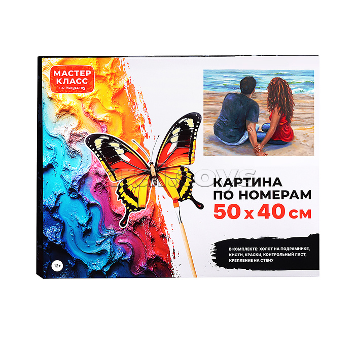 Набор для рисования "Картина по номерам 50х40 см. Красивая пара"