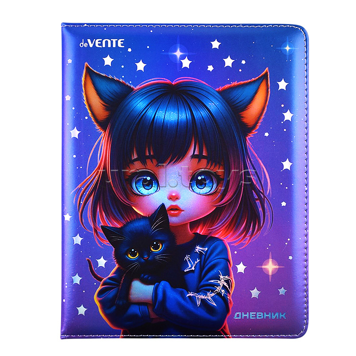 Дневник 1-11кл. "Friends Forever"  универсальный блок, 48 листов, белая бумага 80 г/м², печать в 1 краску, твердая обложка из искусственной кожи с поролоном, цветная печать, тиснение фольгой, отстрочка, цветной форзац, 1 ляссе