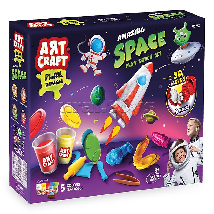 Набор для лепки "Летим в космос" тесто 5х56г.