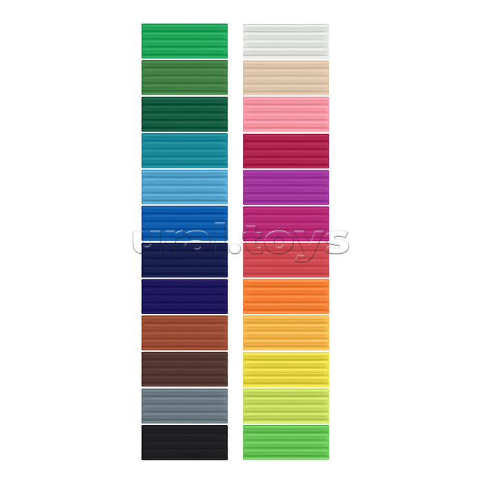 Пластилин классический Jolly Friends 24 цвета со стеком, 432 г (в коробке 24 шт)