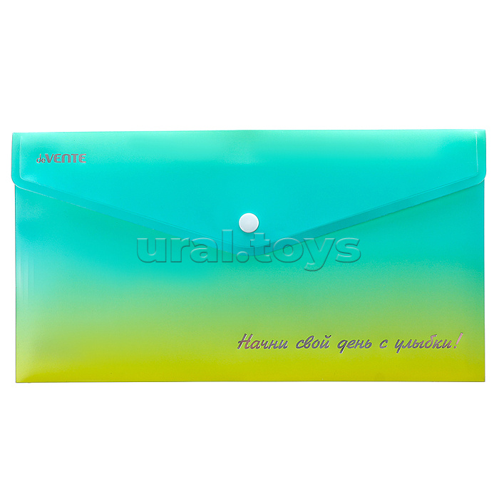 Папка-конверт на кнопке "Degrade" Travel-size DL (260x140 мм) 180 мкм, непрозрачная с рисунком