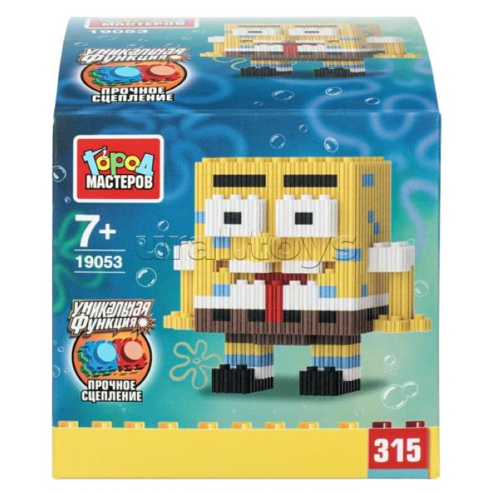 Конструктор 3D сборная фигурка "Губка боб" 315 дет.