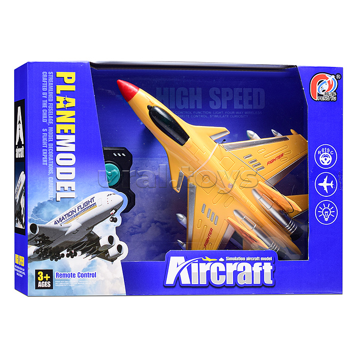 Самолет "Небесный защитник" р/у, 27 MHz, (свет) в коробке