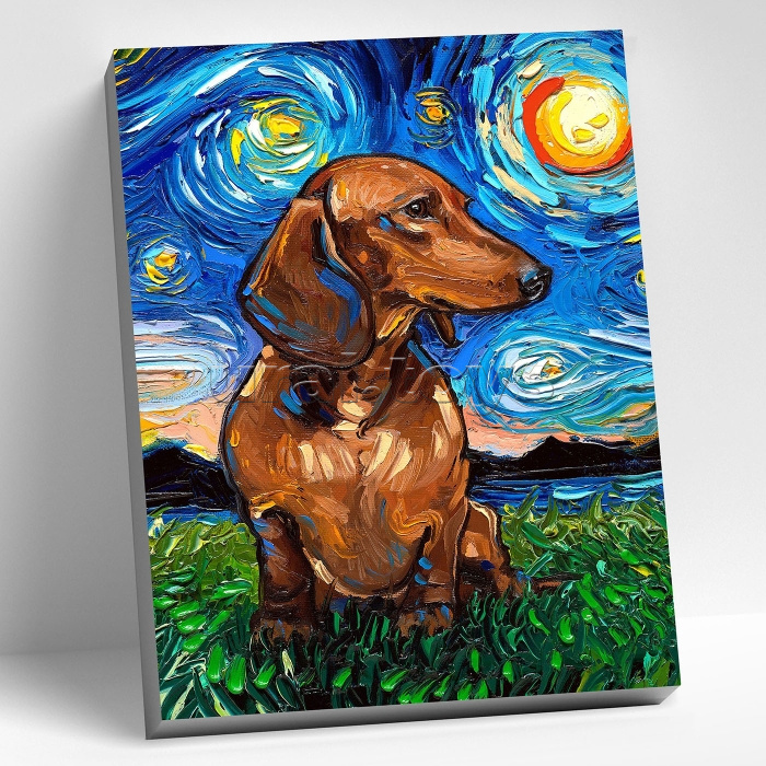 Картина по номерам 40х50 "Такса" (21 цвет) Картина по номерам 40х50 "Такса" (21 цвет)