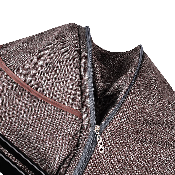 Санки-коляска "Glory gloss" (лён коричневый крупный)