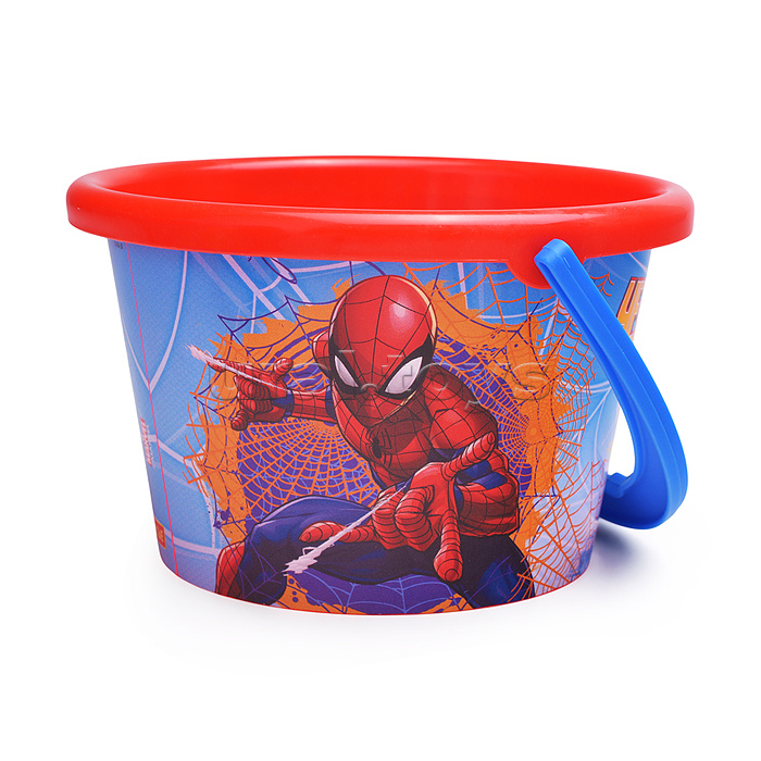 Набор Marvel «Человек-Паук» №7: ведро среднее с наклейкой, лопатка, грабельки, лейка малая №4