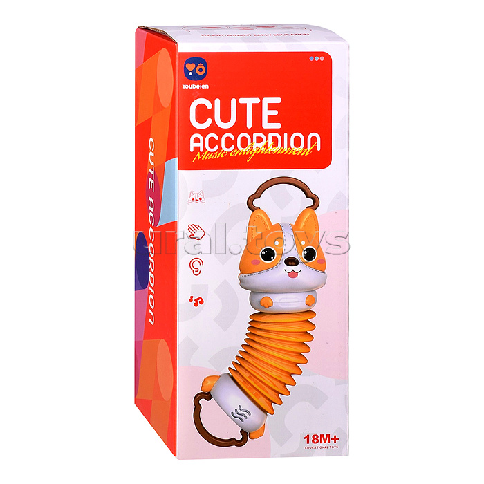 Игрушка развивающая "Котенок-аккордион" в коробке