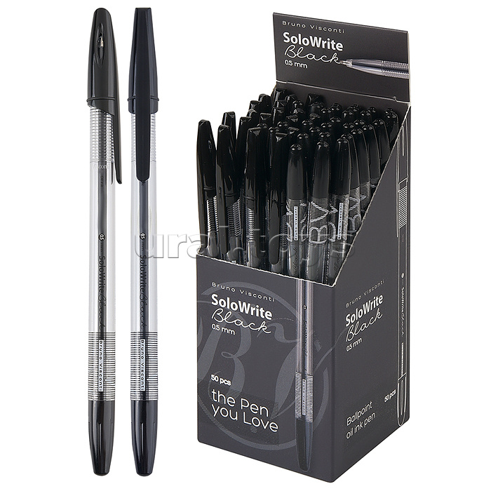 Ручка "Solo Write" шариковая, масло, 0.5 мм, черная