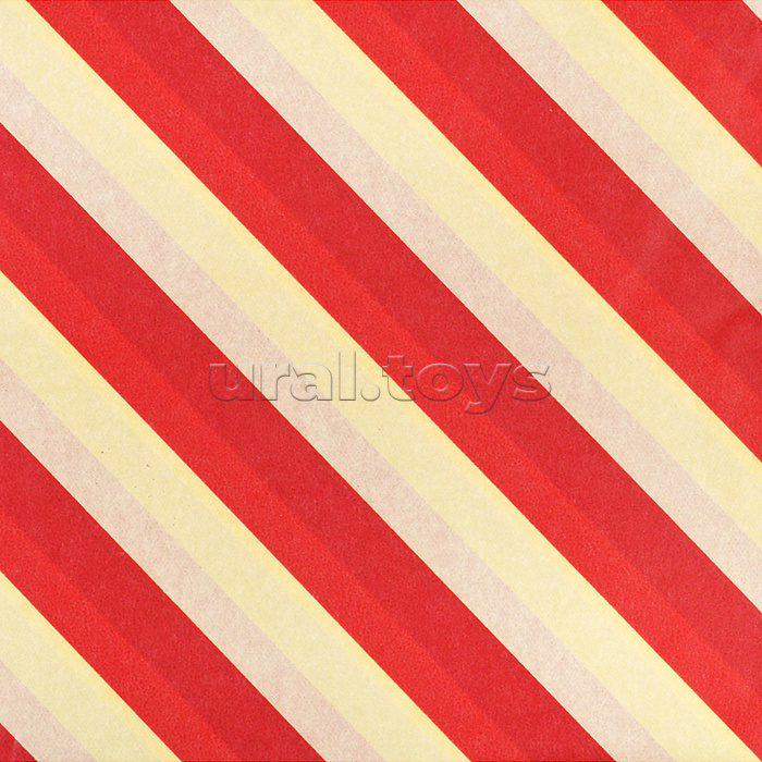 Бумага тишью c орнаментом. Красные полоски на белом фоне" 50x70 см, 17 г/м², 5 л, пластиковый пакет с европодвесом