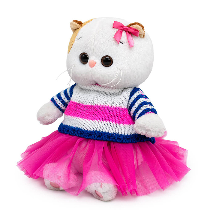 Кошка Ли-Ли baby в полосатом свитере и юбке