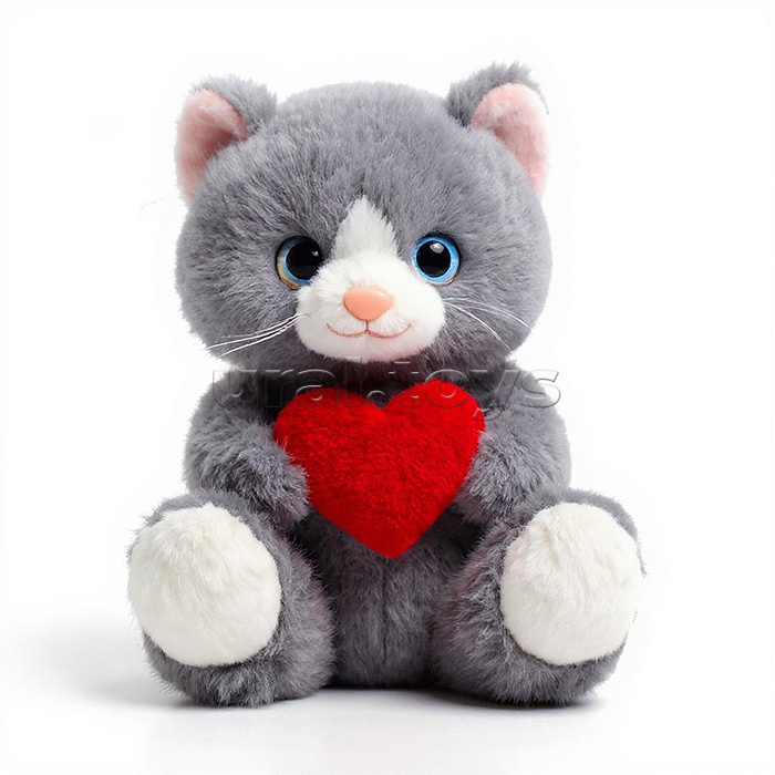 Мягкая игрушка "Кот с сердцем" 22 см
