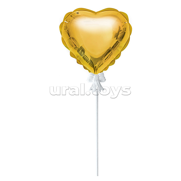 Шар самодув "Сердце" сердце 11 x 10.5 см, золото