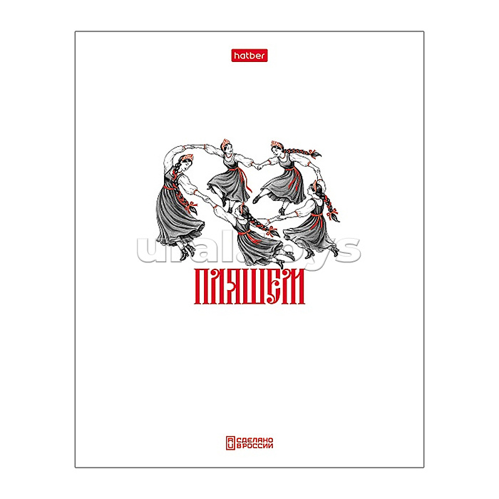 Тетрадь 48л. клетка "Приколы по-русски" А5ф 60-65г/кв.м на скобе обл. мел.бумага 5 диз.в блоке