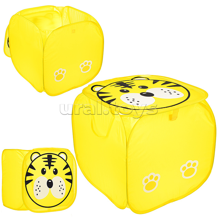 Корзина для игрушек "Тигр" желтый, 45*45*45см.