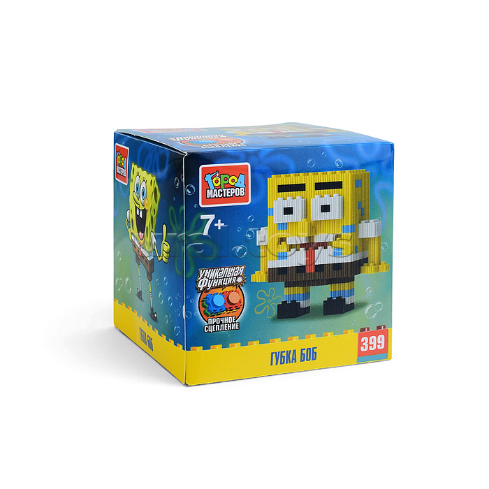 Конструктор 3D сборная фигурка "Губка боб" 399 дет.
