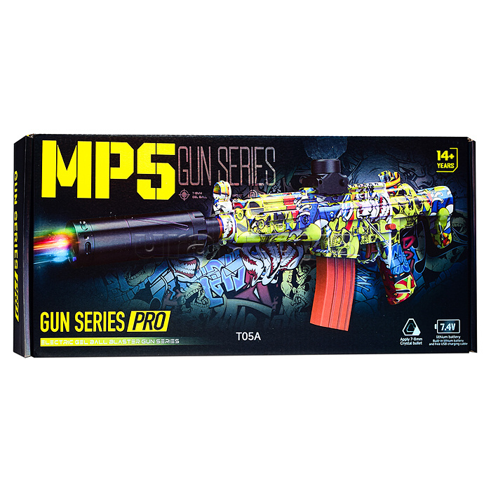 Автомат "Граффити" стреляет гелевыми пулями, в коробке