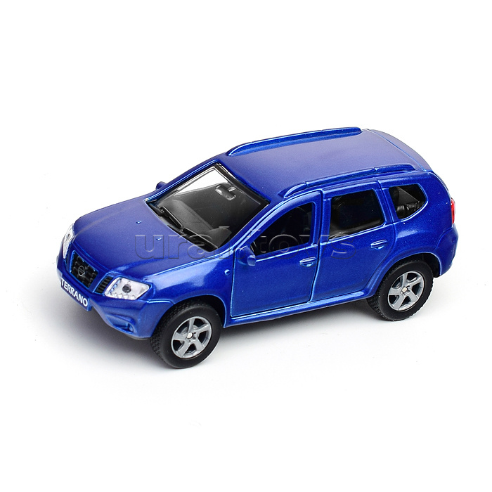 Машина металл Nissan Terrano, 12 см, (дв., багаж., синий)инерц., в коробке