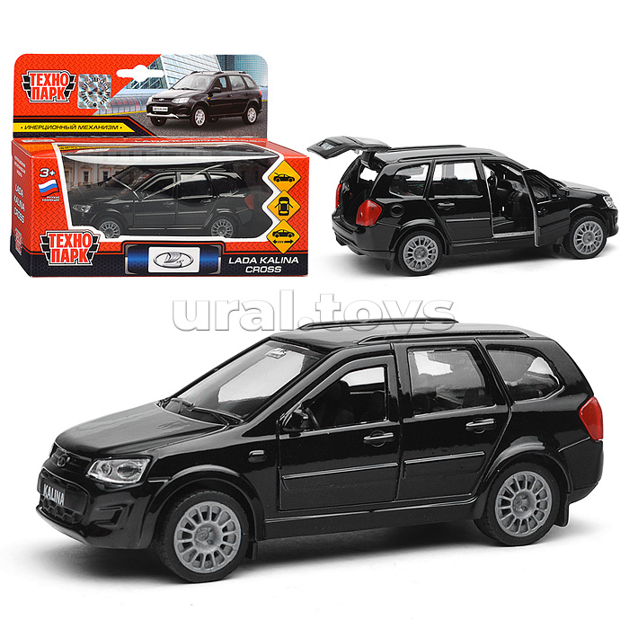 Машина металл LADA Kalina Cross 12 см, (дв, багаж) инерц., в коробке