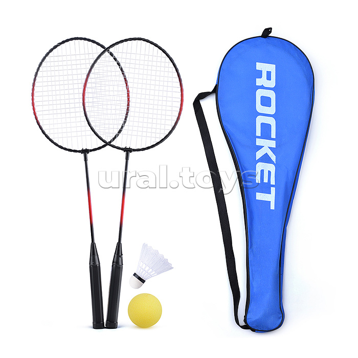 Набор Бадминтон (2 ракетки, волан,мячик) в сетке