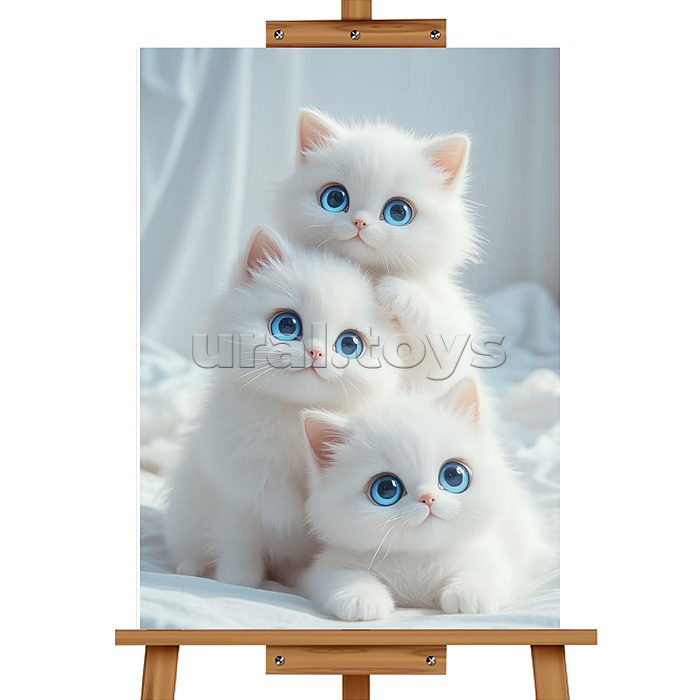 Набор для рисования "Картина по номерам 30х40см. Маленькие котята"