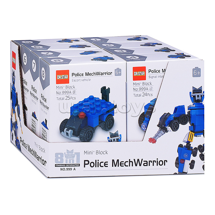 Конструктор "Полицеский робот" в коробке