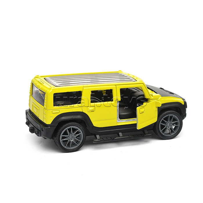 Жёлтая инерционная машинка Сафари die-cast,1:32, открывающиеся двери Жёлтая инерционная машинка Сафари die-cast,1:32, открывающиеся двери