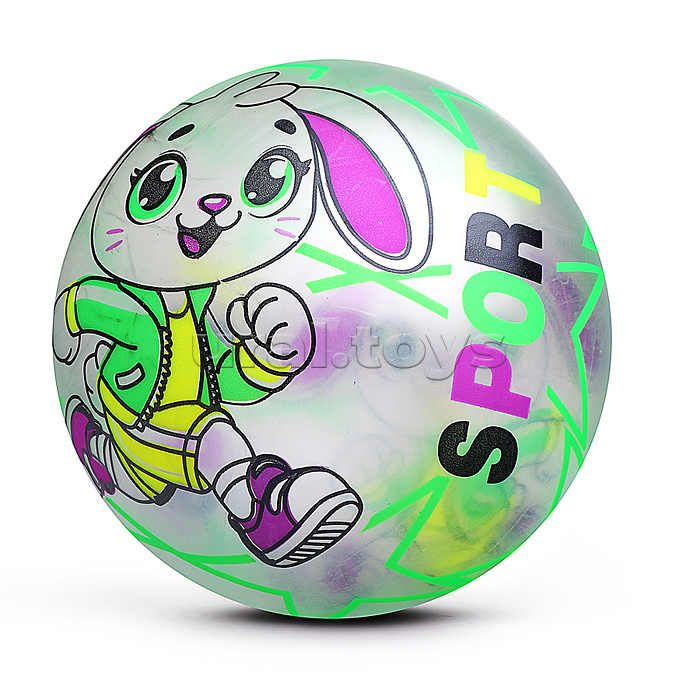 Мяч надувной детский PVC "Спортивный зайчик" 22см