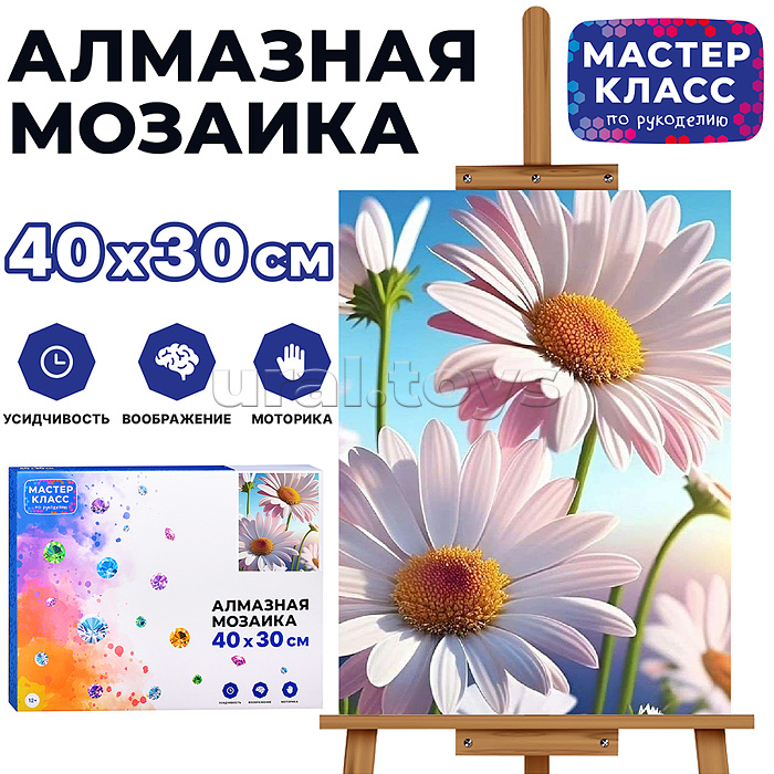 Мозаика алмазная "Ромашки" 30*40см