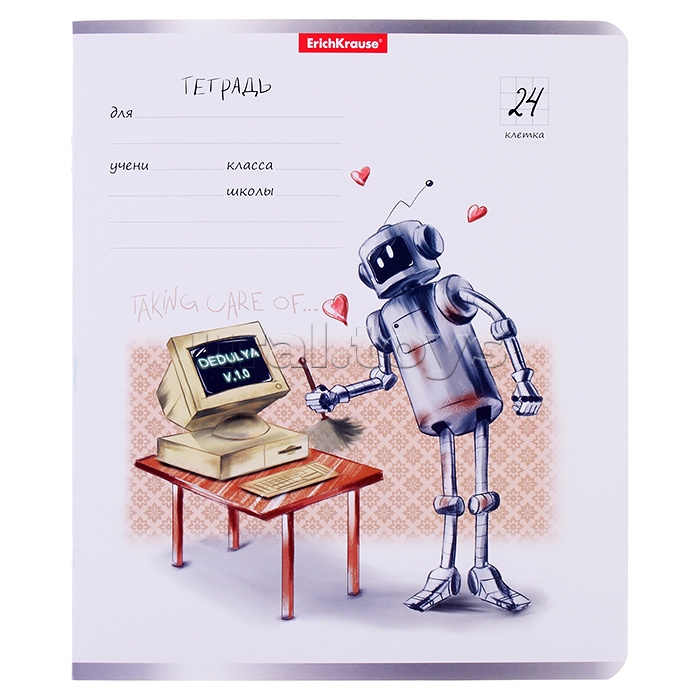 Тетрадь 24л., клетка, "Robolife" (в плёнке по 10 шт.) Тетрадь 24л., клетка, "Robolife" (в плёнке по 10 шт.)