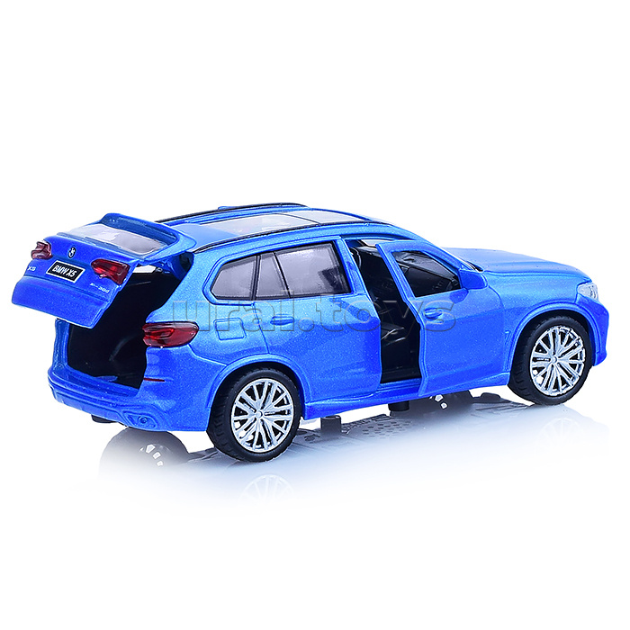 Машина металл. BMW X5 M-sport 12 см. (открыв. двери, багаж, синяя) в коробке