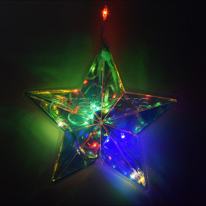 Электрогирлянда со звездами, цветная