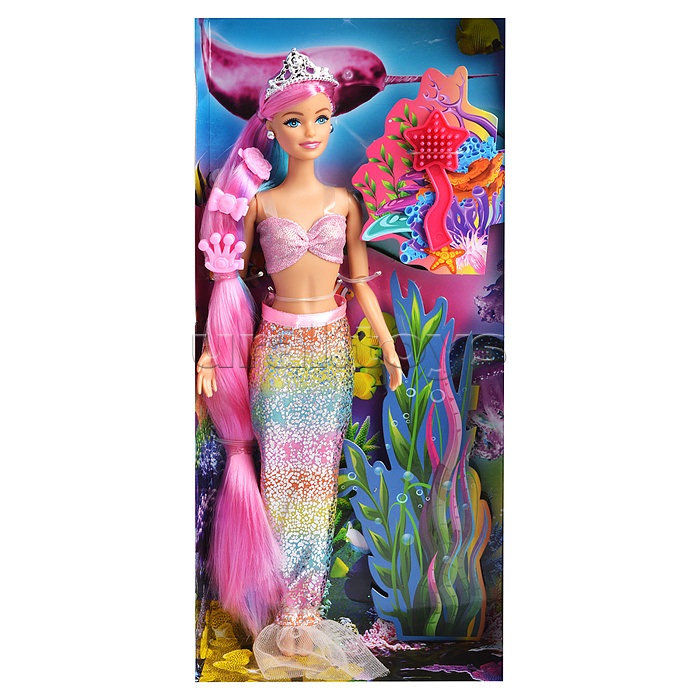 Кукла София 29 см. (руки и ноги сгиб., русалка, с аксесс.) в коробке