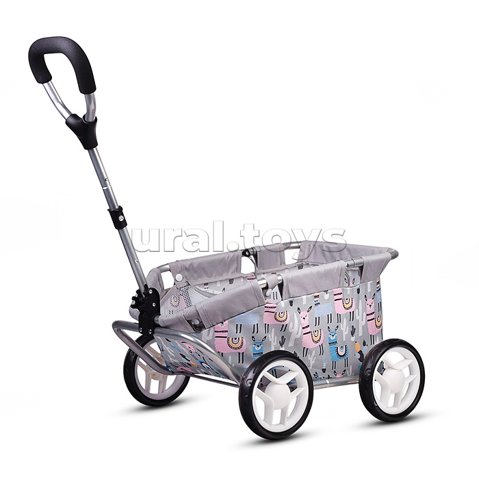 Тележка игрушечная металлическая, принт альпаки