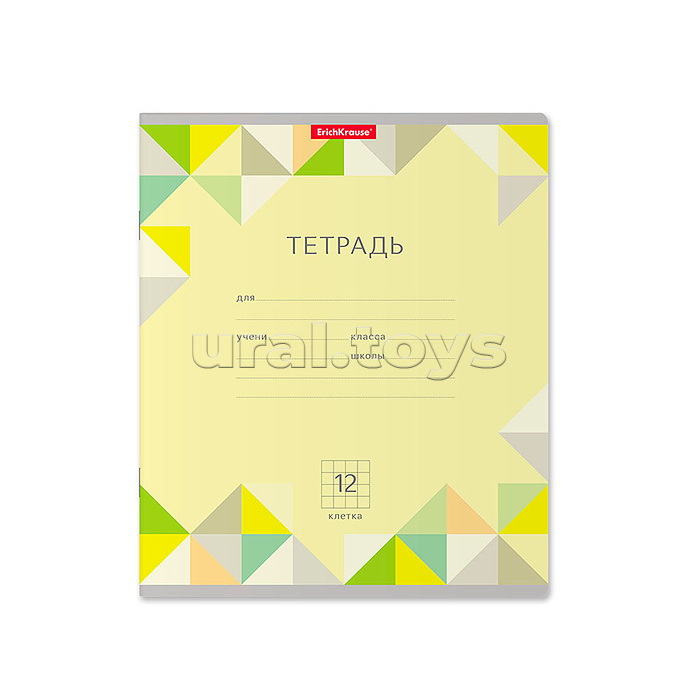 Тетрадь 12 л. клетка, Optima Rhombs ассорти, (в плёнке по 10 шт.)