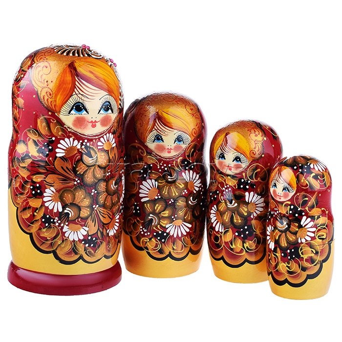 Матрешка 10 в 1 окрашенная