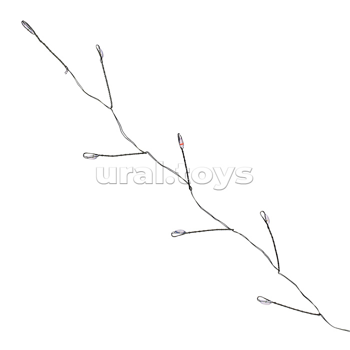 Электрогирлянда 3м, 200 ламп, цветная, зеленый провод