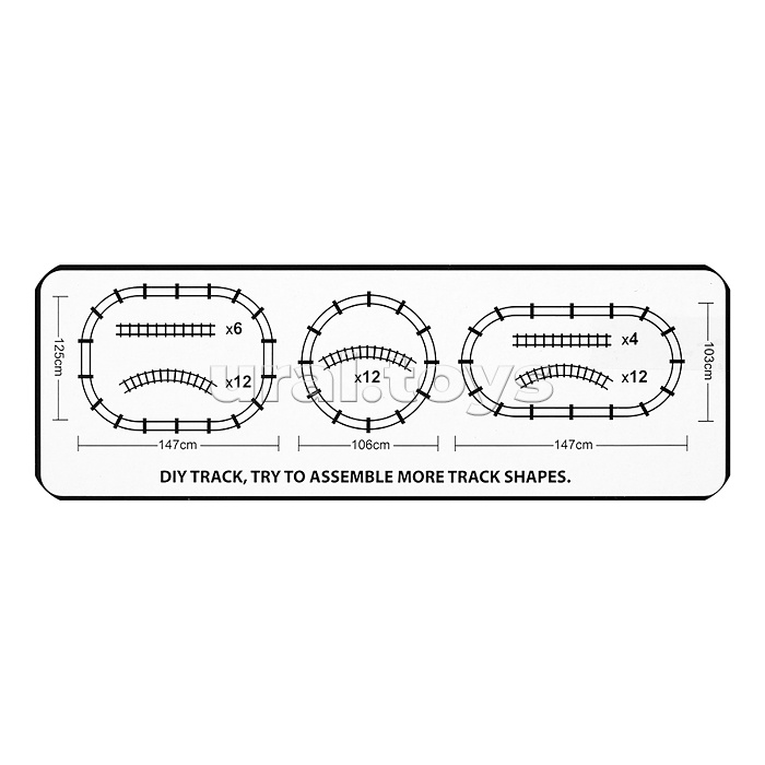 Железная дорога "Классический маршрут 2"(свет, звук) в коробке