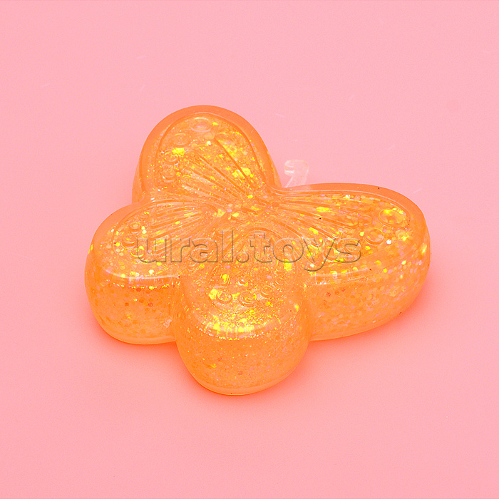 Игрушка -антистресс "Бабочка блестящая"