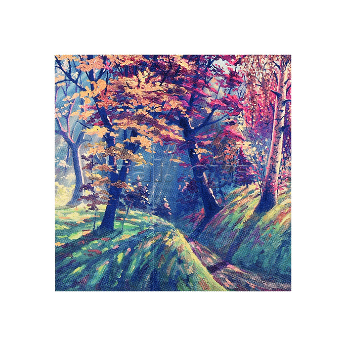 Алмазная мозаика на канве. Ранняя осень. 30*30 см. (полная выкладка)