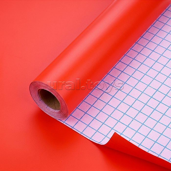 Пленка самоклеящаяся матовая "REPAIR & CRAFT" 60x300 см, PVC 80 мкм, в рулоне, оранжевая неоновая
