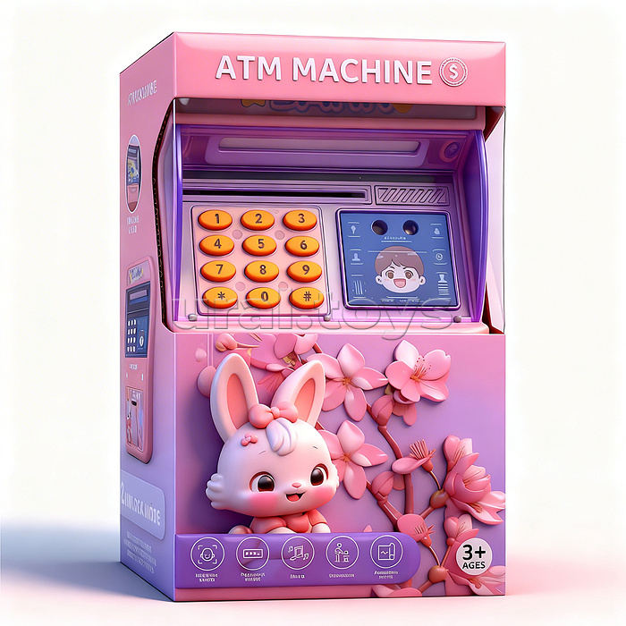 Копилка "Учимся копить" (свет, звук) в коробке