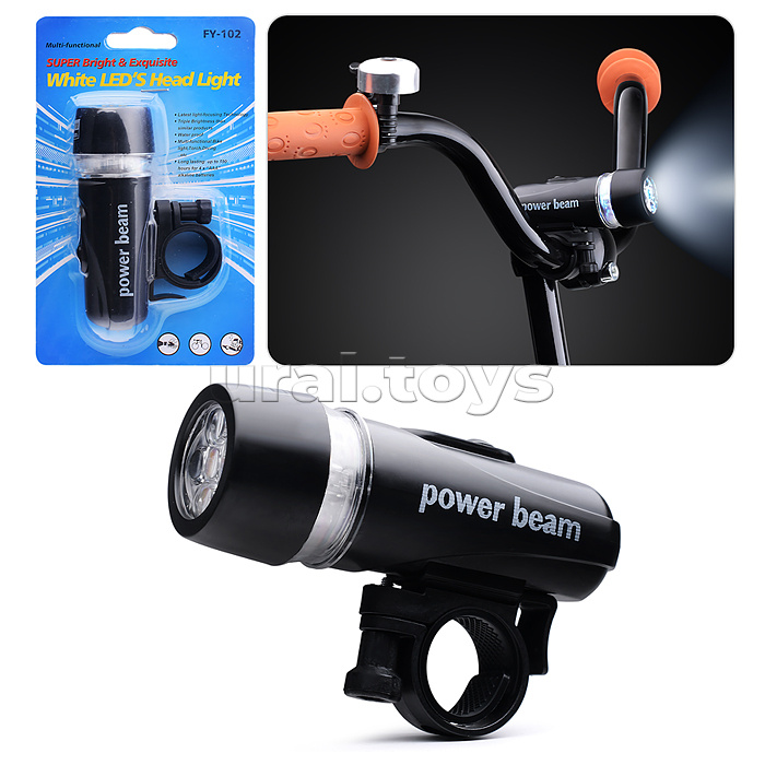 Фонарь аккумуляторный велосипедный, 1800 мАч