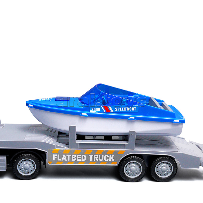 Машина "Эвакуатор" с лодкой (свет, звук) в коробке