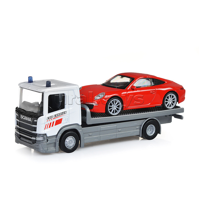 Набор, Грузовик Scania (1:57), Porsche 911 Carrera S (1:43)