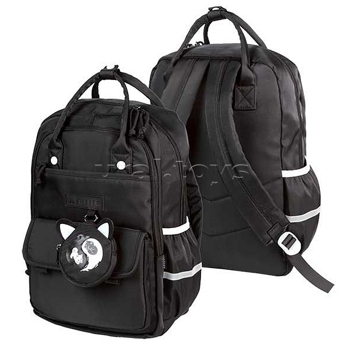 Рюкзак "Happy. Friends Forever" подростковый 39x27x17 см (15 л) вес 550 г, высококачественный нейлон, двойные ручки, 2 отделения на молнии (одно с уплотненным отделением для ноутбука до 15 дюймов и книг, второе - с карманом на молнии и органайзером), 1 пе