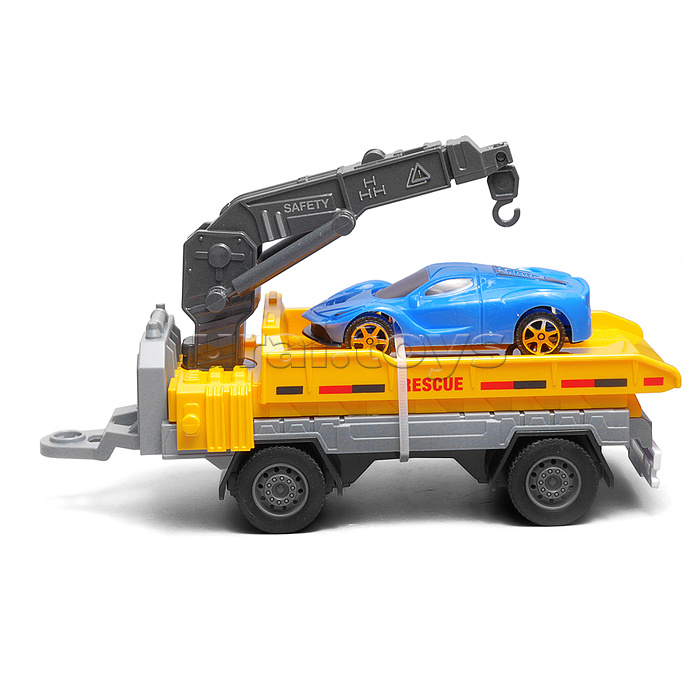Машина "Большой прицеп эвакуатор" 1:43 в коробке