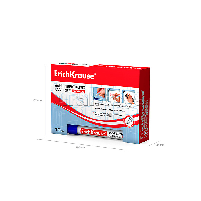 Маркер для досок W-500, цвет чернил синий