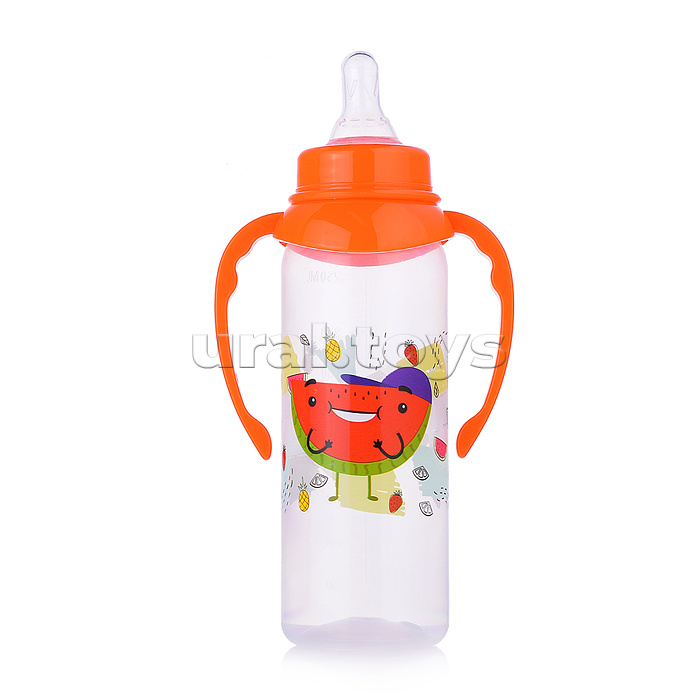 Бутылочка с соской, классика 250мл, ручки